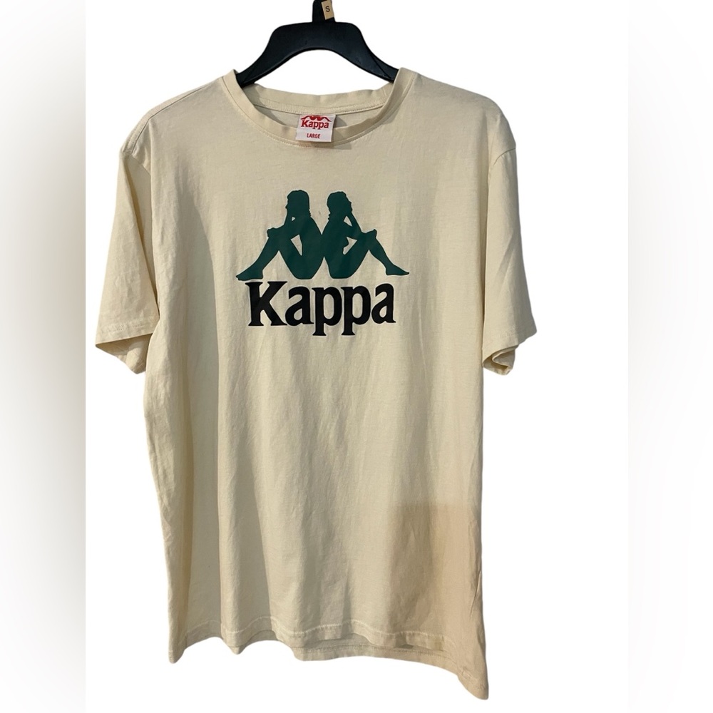 Kappa Cream T-Shirt with Black Logo